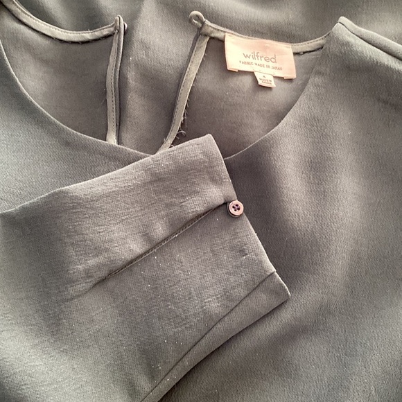 NWOT Aritzia Wilfred Shift Green Long Sleeve Mini Dress Size 4 - Picture 15 of 16